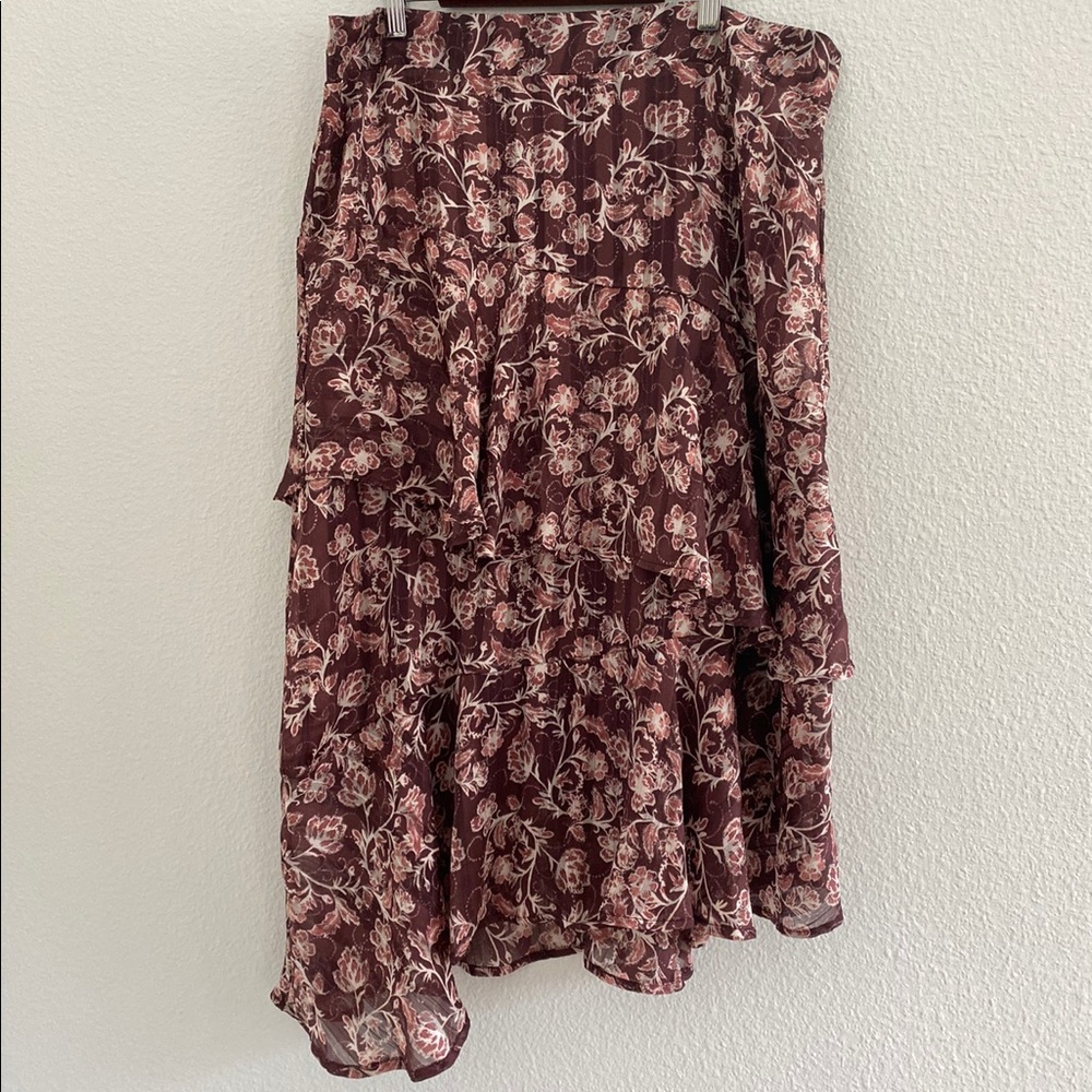 Floral midi skirt